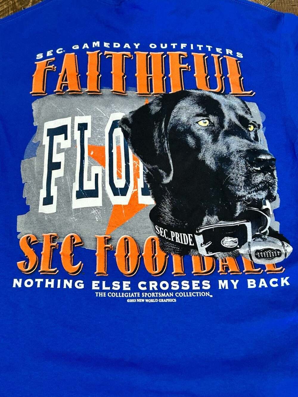 New World Graphics Florida Gators T-Shirt Size S Blue Lab